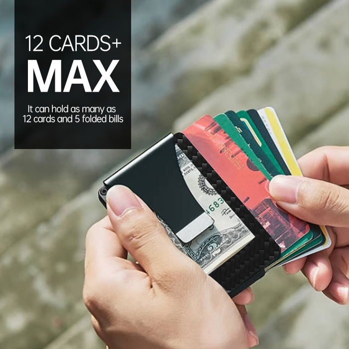 RFID Blocking Minimalist & Slim Carbon Fibre Card Holder