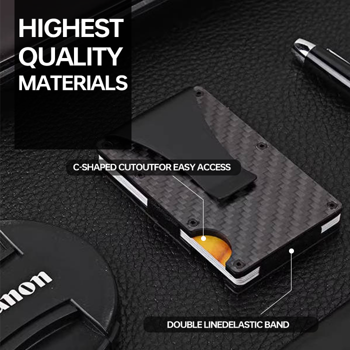 RFID Blocking Minimalist & Slim Carbon Fibre Card Holder